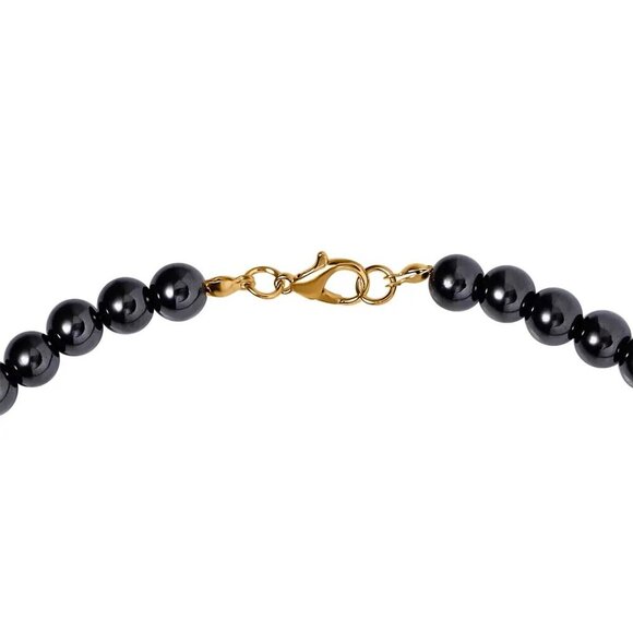 New, Yellow Tigers-eye and Simulated-Diamond Spaceman Pendent, 20 Inches - Picture 5 of 9